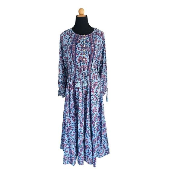 Cleobella Faith Caftan Midi Dress Size Large MSRP: $268 - Picture 8 of 15
